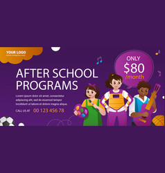 Gradient After School Activities Sale Banner