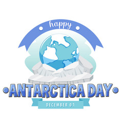 Happy Antarctica Day Poster Design