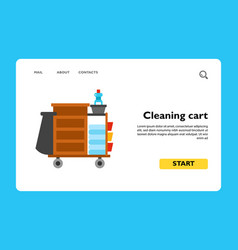 Hotel Cleaning Cart Icon