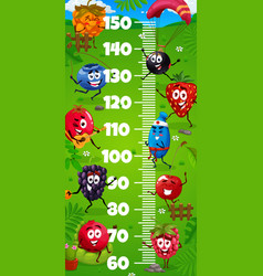 Kids Height Chart With Cartoon Berry Characters