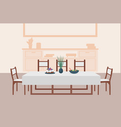 Luxury Dining Room Flat Color