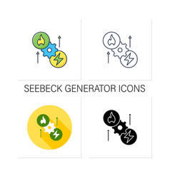 Thermoelectric Generator Icons Set