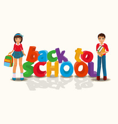 Back To School Banner Latinos Boy And Girl