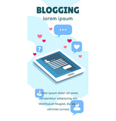 Blogging Tablet Vertical Banner