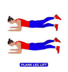 Man Doing Plank Leg Lift Exercise For Legs