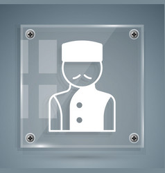 White Concierge Icon Isolated On Grey Background