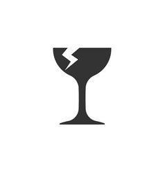 Broken Drinking Glass Icon Template