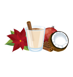 Coquito Coconut Eggnog Drink Icon Set