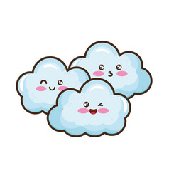 Kawaii Clouds Characters