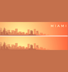 Miami Beautiful Skyline Scenery Banner