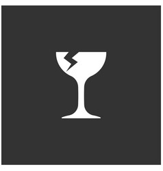 Broken Drinking Glass Icon Template