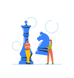 Business People Playing Chess Woman Making