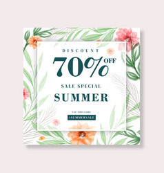 Colorful Tropical Summer Sale Square Banner