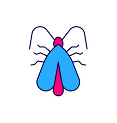 Filled Outline Clothes Moth Icon Isolated