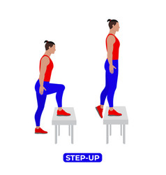 Man Doing Step Up Exercise For Legs