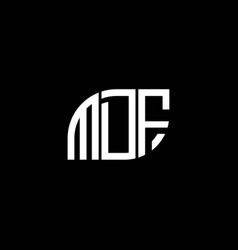 Mdf Letter Logo Design On Black Background