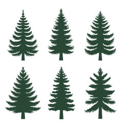 Pine Tree Silhouette Set Collection