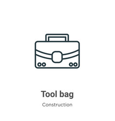 Tool Bag Outline Icon Thin Line Black Bag