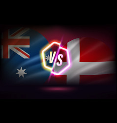 Australia Versus Danmark Game Template 3d