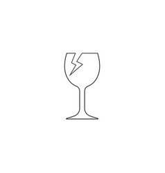 Broken Drinking Glass Icon Template