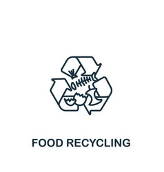 Food Recycling Icon Line Simple Icon