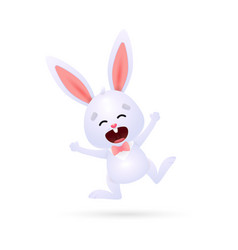 Happy Jumping Easter Bunny