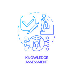 Knowledge Assessment Blue Gradient Concept Icon