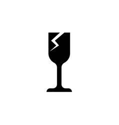 Broken Drinking Glass Icon Template