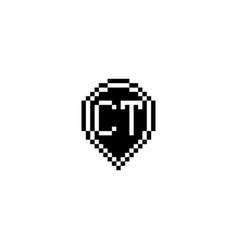 Ct Pixel Art Initial Logo