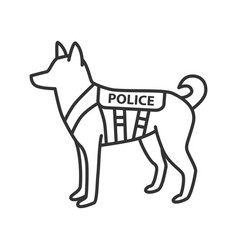 K9 Police Dog Linear Icon