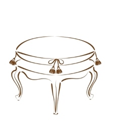 Sketched Stool Banquette