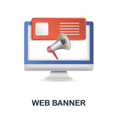 Web Banner Icon 3d From Digital Marketing