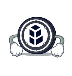 Angry Bancor Coin Mascot Cartoon