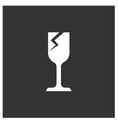 Broken Drinking Glass Icon Template