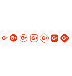 Google Plus Logo Icon In Orange Color And Black Co