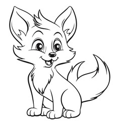 Kawaii Fox Coloring Page