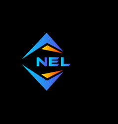 Nel Abstract Technology Logo Design On Black