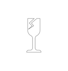 Broken Drinking Glass Icon Template