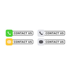 Contact Us Buttons Information Icons Set