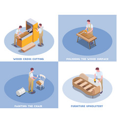 Furniture Production Isometric Concept