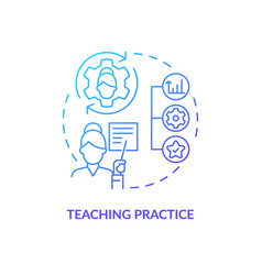 Teaching Practice Blue Gradient Concept Icon