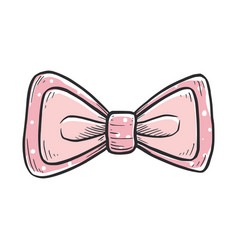 Tie Bow Color Doodle Sketch