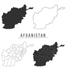 Afganistan Map Country In Form Borders