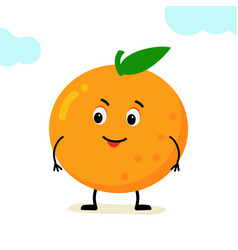 Character Orange Fruit Cute And Funny Comic