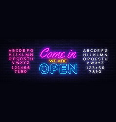 Come In We Are Open Neon Sign Design