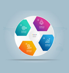 Abstract Circle Infographic Report