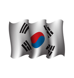 South Korea Waving Flag Design