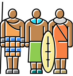 Tribe African Color Icon