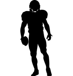 Solid Black Silhouette Of A American Football