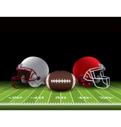 American Football Helmets And Ball